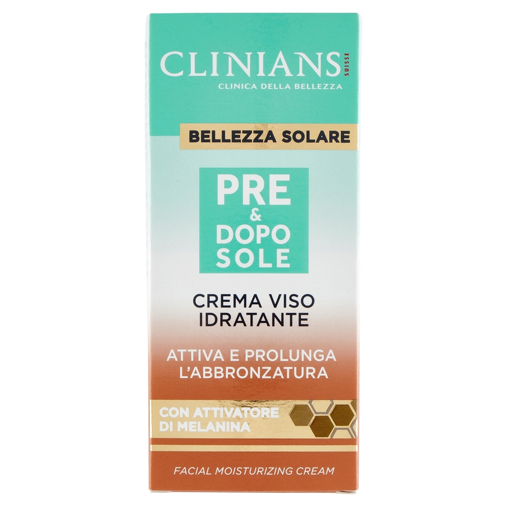 Clinians Bellezza Solare Pre & Dopo Sole Crema Viso Idratante 50 mL